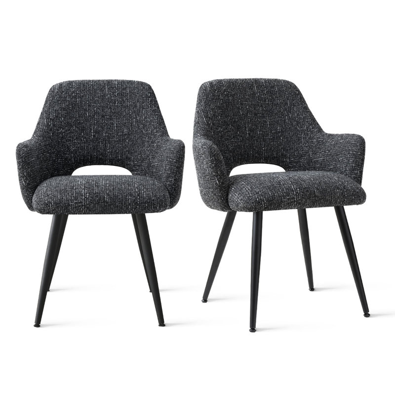 Fauteuils rembourrés l 24 po Matsuichi, Noir