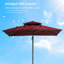 Parasol de patio décalé 10 pi Outsunny