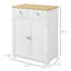 Buffet, armoire de rangement de cuisine, armoire blanche patinée-1211607503