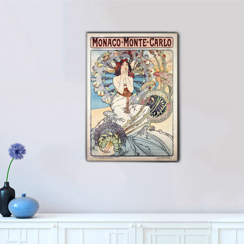 Monaco by Alphonse Mucha - Rectangle Painting on Canvas