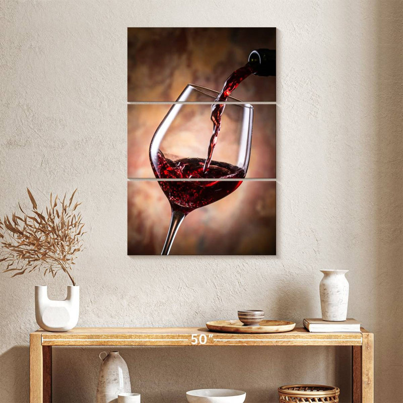 Yarlin - vin rouge en verre, H 38 po x l 24 po