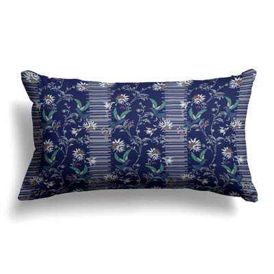 Songbird Flora Parade  Rectangular Throw Pillow