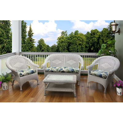 Steffon 4 - Person Patio Conversation Set with Cushions