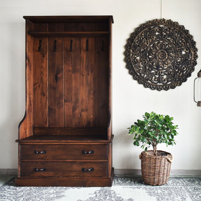 Brundidge Hall Tree 100cm Wide with Bench and Shoe Storage