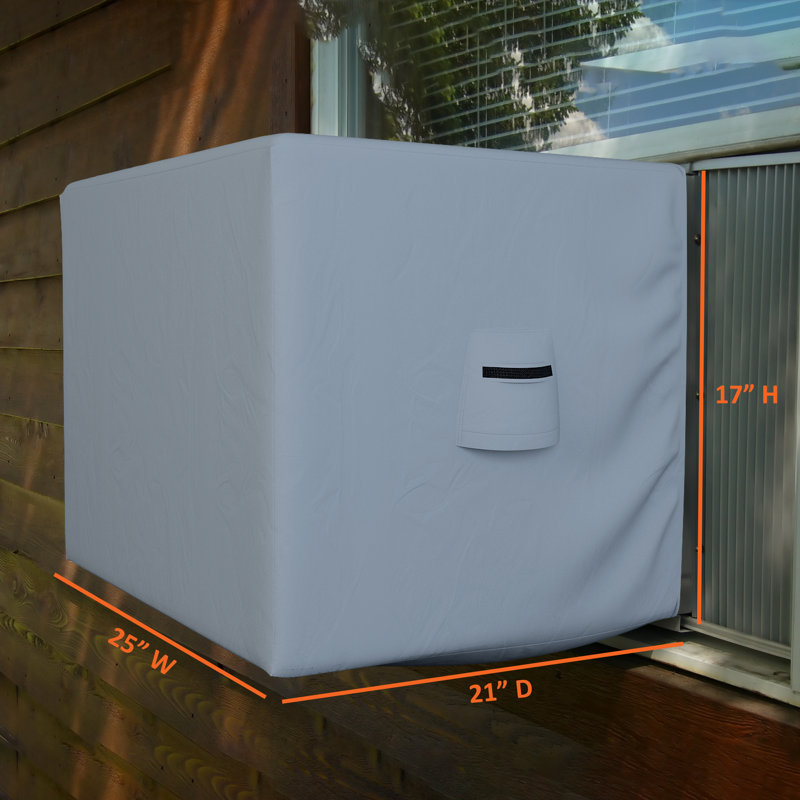 HeavyDuty Waterproof Outdoor Window Air Conditioner Cover, UV Resistant Outside Window AC Unit Cover, 17" H x 25" W x 21" D