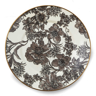 Sterling Check Enamel Dinner Plate