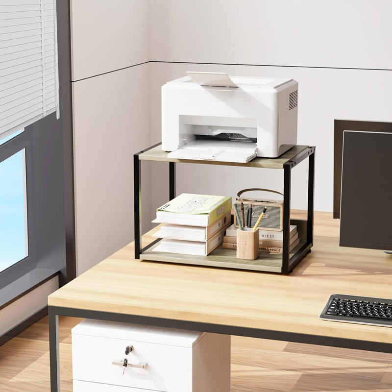 17.72" Printer Stand, Washed Gray