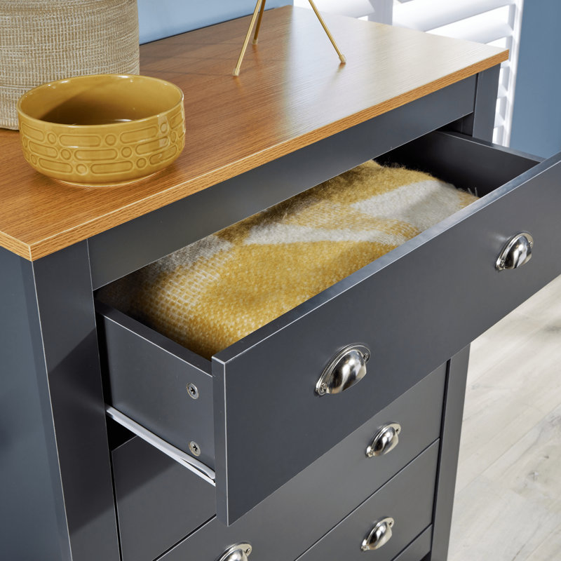 Anani 4 Drawer Wide Chest of Drawers, Graphite