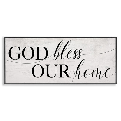 God Bless Our Home Phrase Giclee Art by Daphne Polselli