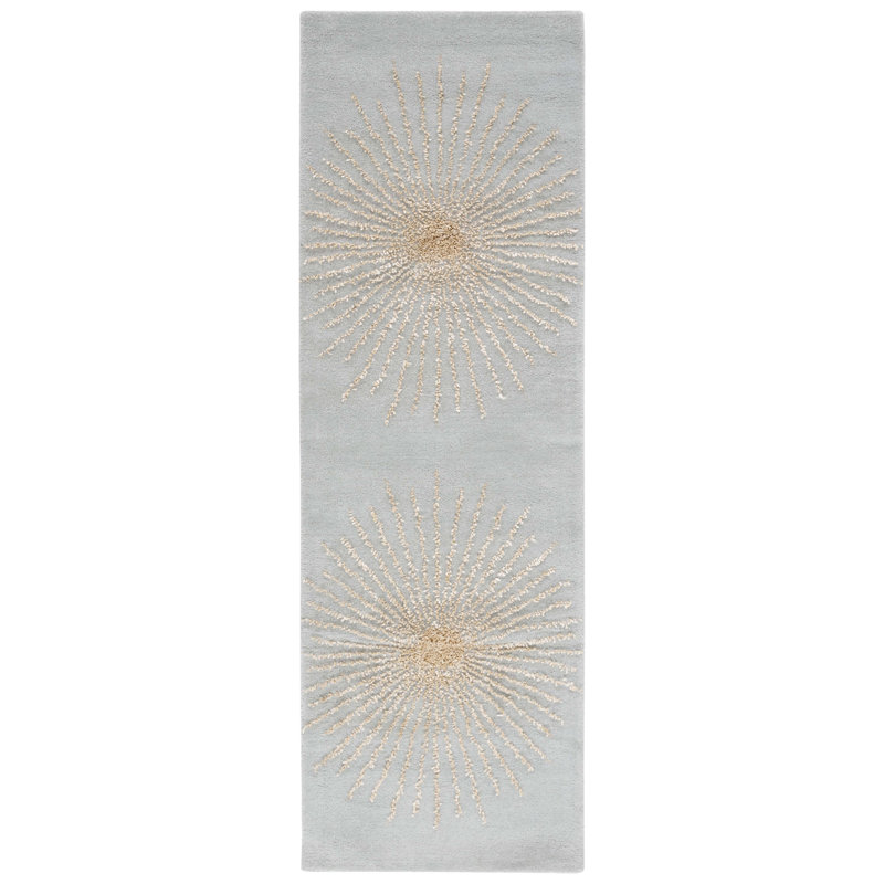 Soho Hand Tufted Wool, Viscose, And Cotton With Latex Abstract Rug, Runner 2'3" x 8'