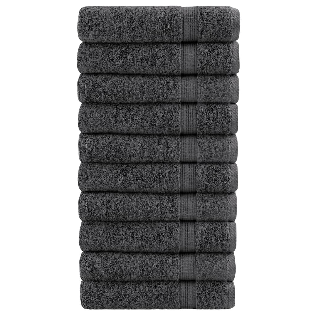 Nerte 100% Cotton Bath Towels - Set of 10