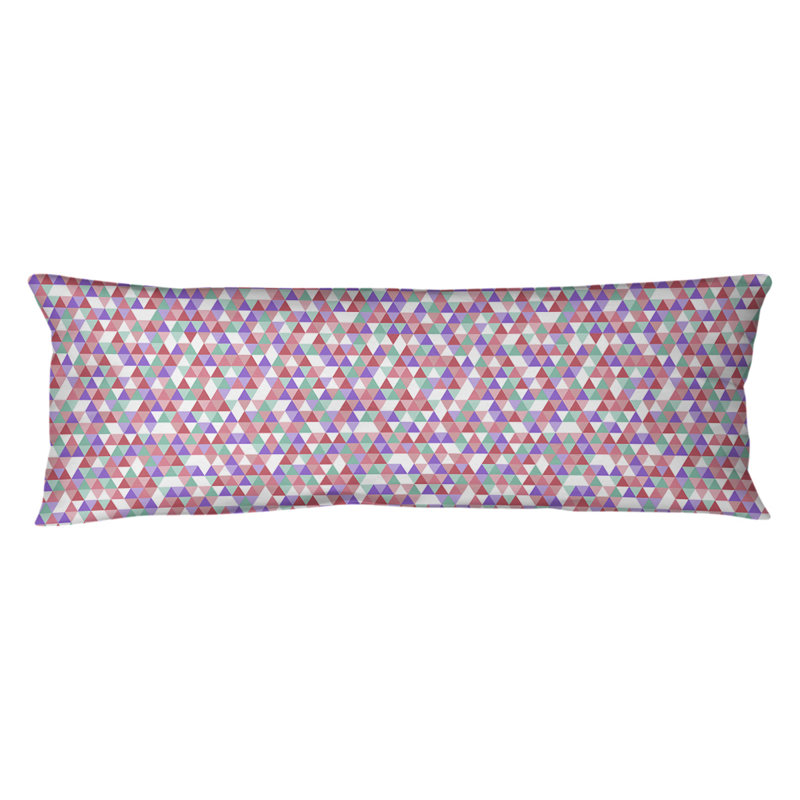 Oreiller pour le corps 20 po x 54 po Abbate, Rose, Triangle 