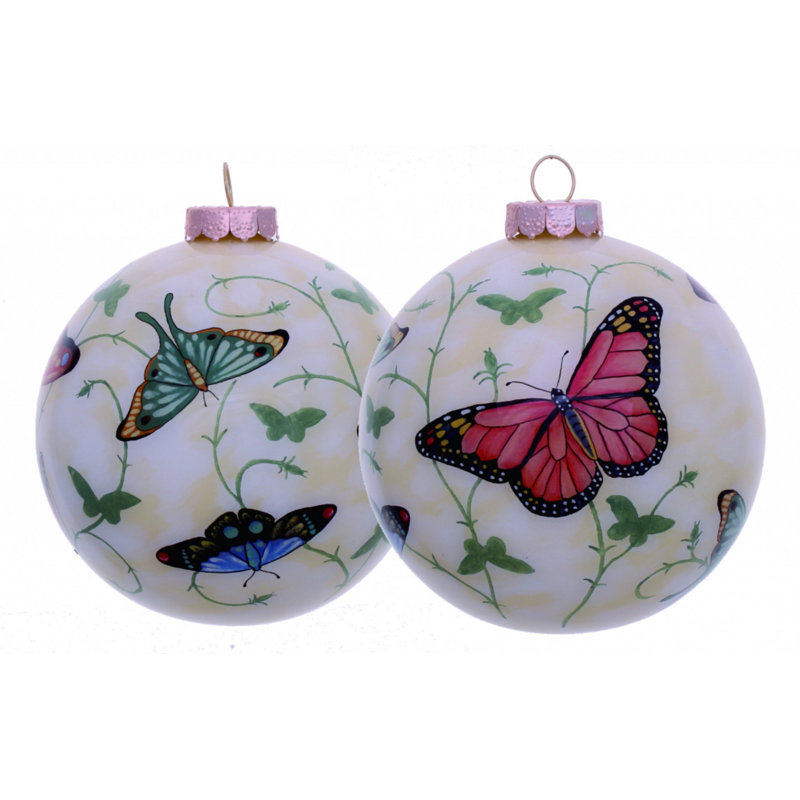 Ornement boule papillons