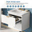 Meuble-lavabo mural moderne 24 po avec 2 tiroirs, armoire compacte pour les petites salles de bain et les salles d'eau-1192378205