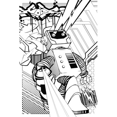 Robot Graffiti couleur
