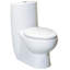 Toilette allongée une pièce à double chasse Magic (siège inclus)