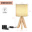 Ensemble de 2 lampes de table de chevet en bois avec abat-jour en lin