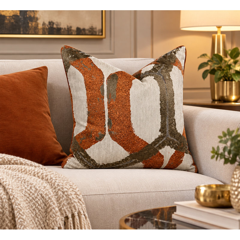 Abstract Orange 22X22 Pillow Covers