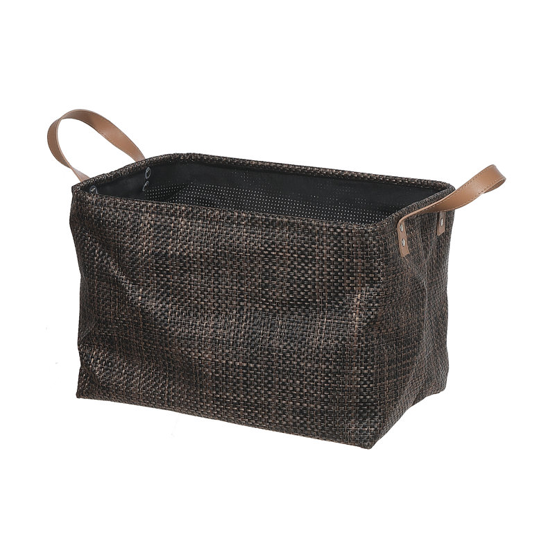Panier en polyester enduit de PVC, Brun