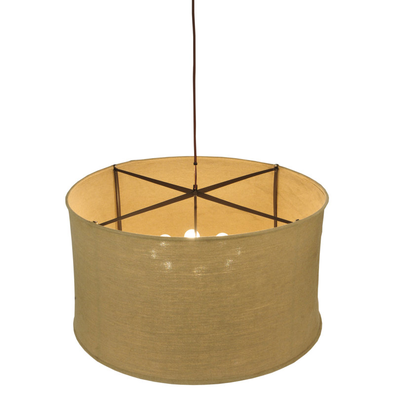 36.5"W Cilindro Textrene Pendant