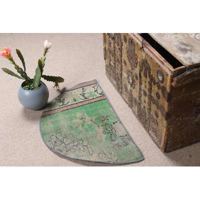 Découvrez le tapis rond turc rétro fait à la main Elegance, parfait pour la cuisine ou l'entrée