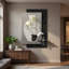Art mural luxueux avec verdure hydroponique de luxe avec lumière - décor de vestibule-751523157-751523158