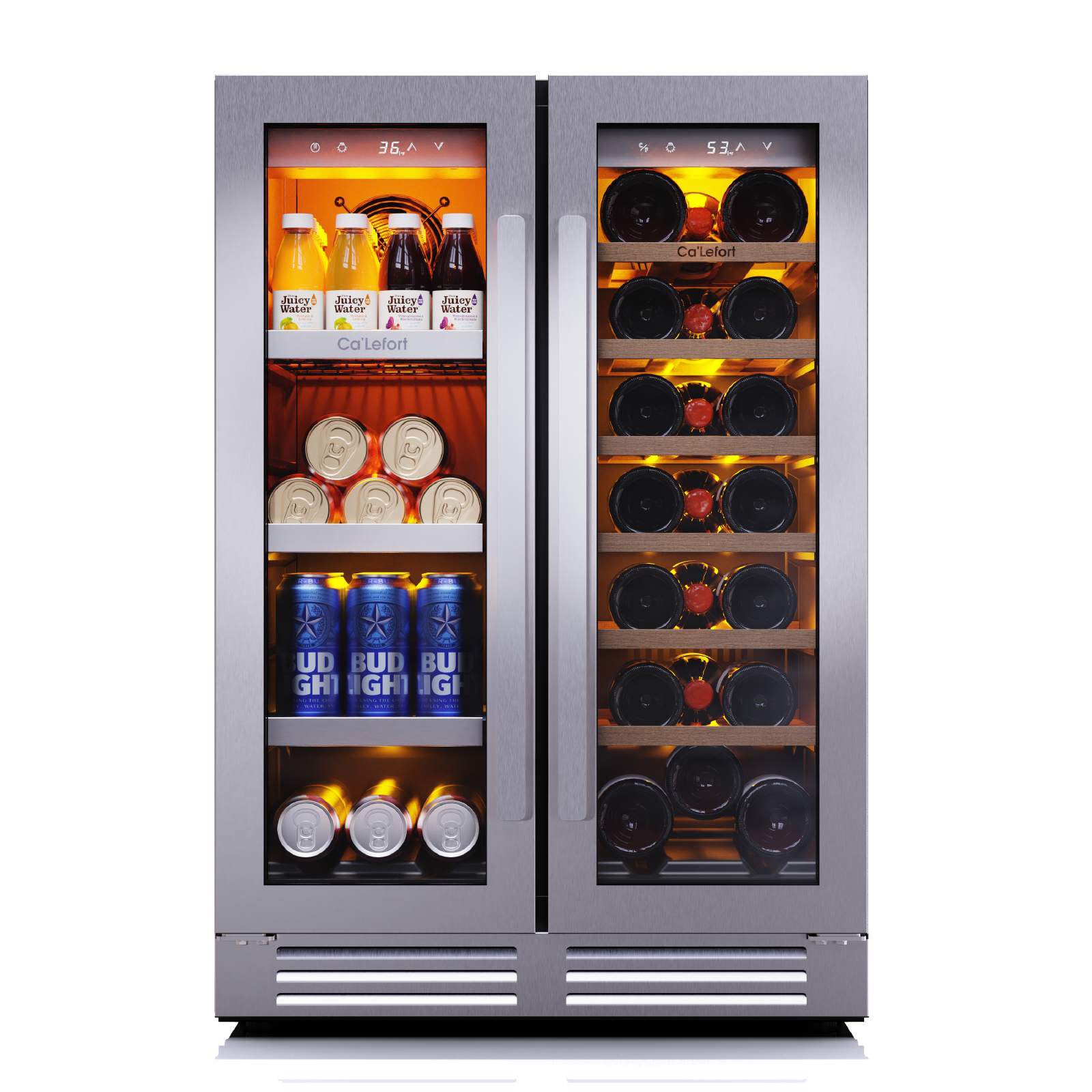 Réfrigérateur à Vin Encastrable Klarstein 128L - 2 Zones, 41 Bouteilles, Commandes Tactiles LED