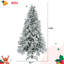 Pre-Lit Spruce Snow Flocked Christmas Tree-1862917080