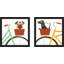«Beach Bums Pug & Dachshund Bicycle I», ensemble de 2 reproductions d'art graphique encadrées-25345611-25345609