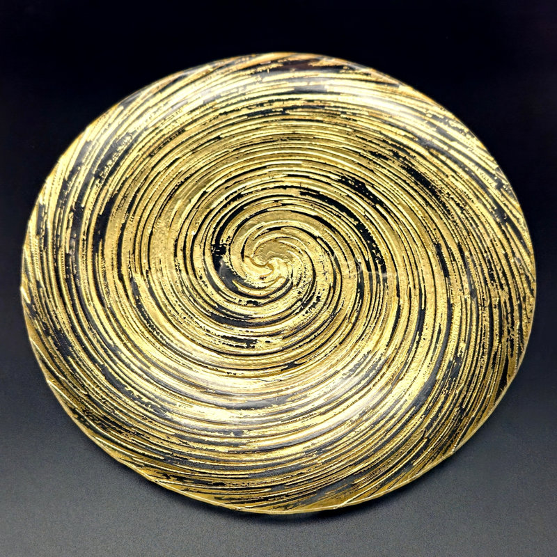 Mcnally Gilded Glass Dinner Plate, Gold