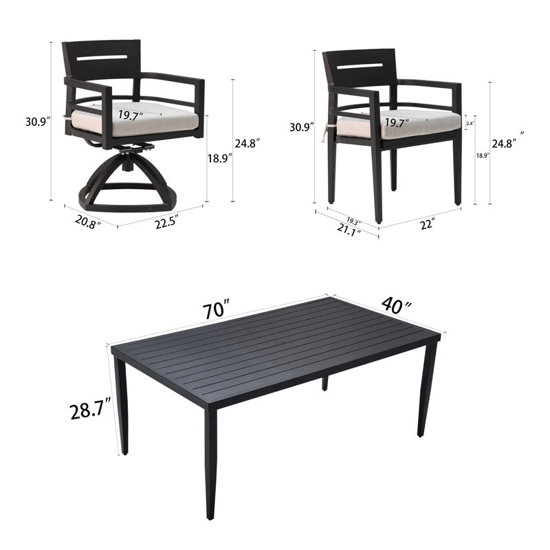Table de salle à manger 7 pièces