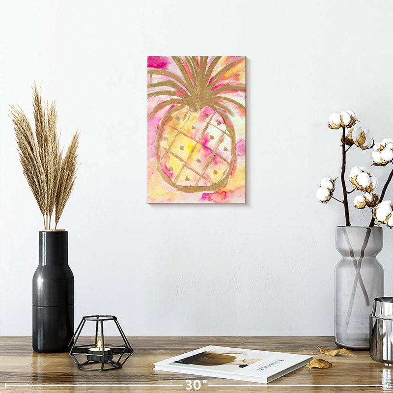Ananas or rose Yarlin, H 12 po x l 8 po