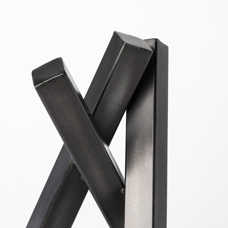 Abstract Gunmetal Gray Iron Decorative Sculpture