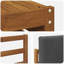  Ensemble de canapé 5 pièces en bois d'acacia naturel et anthracite massif