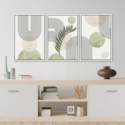 Géométrique, lignes et cercles, illustrations abstraites, art moderne, décor, chic, salon, chambre à coucher, bureau