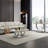 Skailar Pedestal Coffee Table,Faux Marble Top Metal Base-61140934-61140935