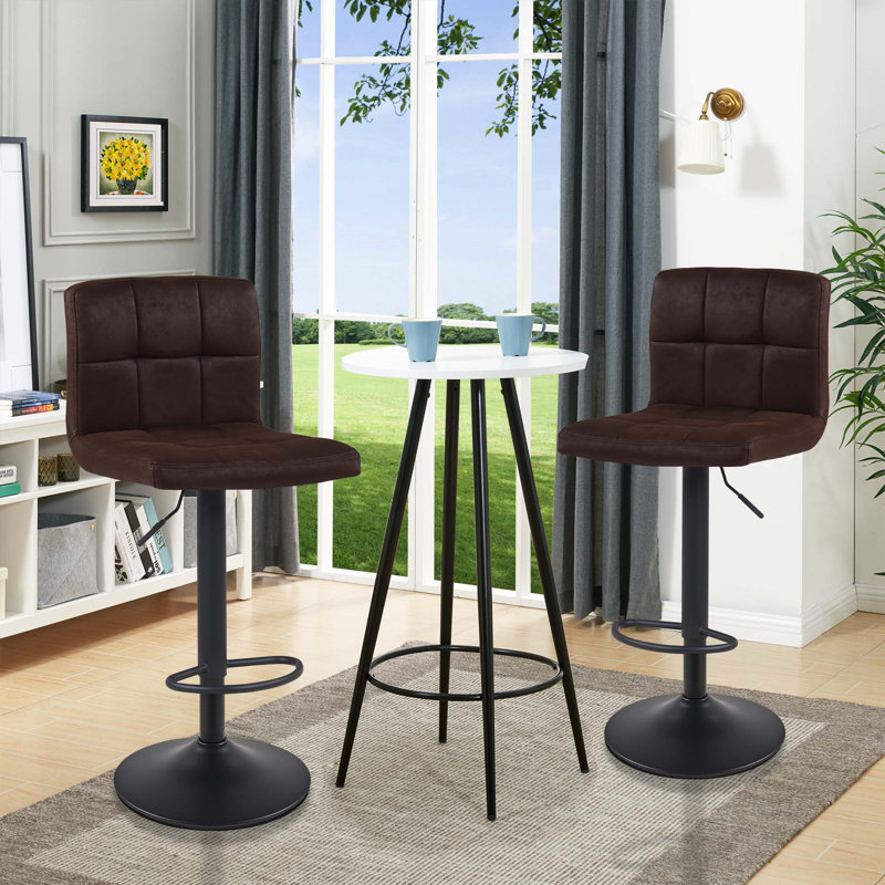 Tabouret de bar Amjed, Noir brunâtre