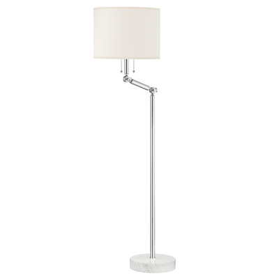 Lampe sur pied en papier fait main 2 lumières Essex par Mark D. Sikes pour Hudson Valley Lighting 53 "