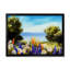 «Spring Flowers on Ocean Scenery», reproduction d'art sur toile encadrée-1113773287-1113773280