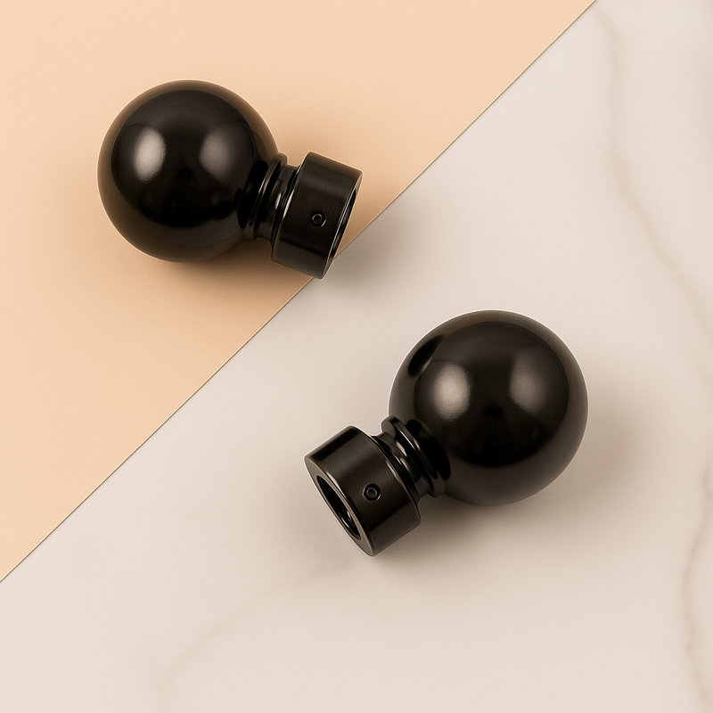 6cm Finial, Black Nickel