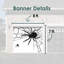 Bannière de porte de garage simple Spider Halloween 7 pi x 8 pi - Décorations d'extérieur
