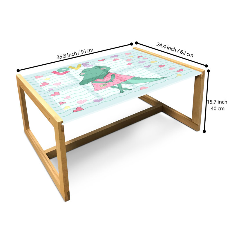 Multicolore, table basse East Urban Home Gator, H 24,4 po x L 35,83 po x P 15,75 po