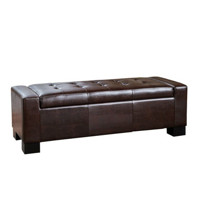 Merrin Faux Leather Ottoman