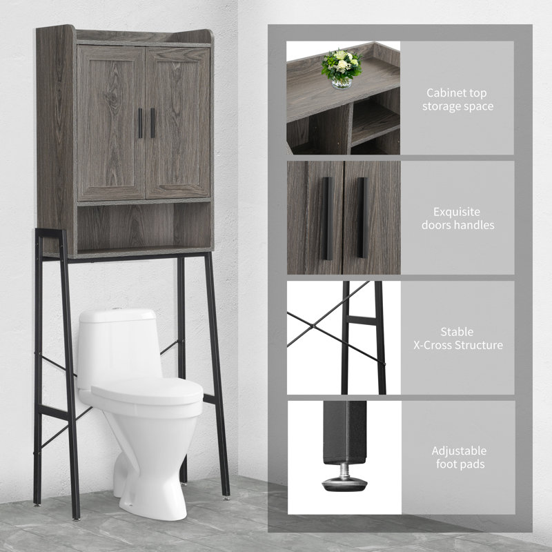 Jemekia Over The Toilet Storage, Grey