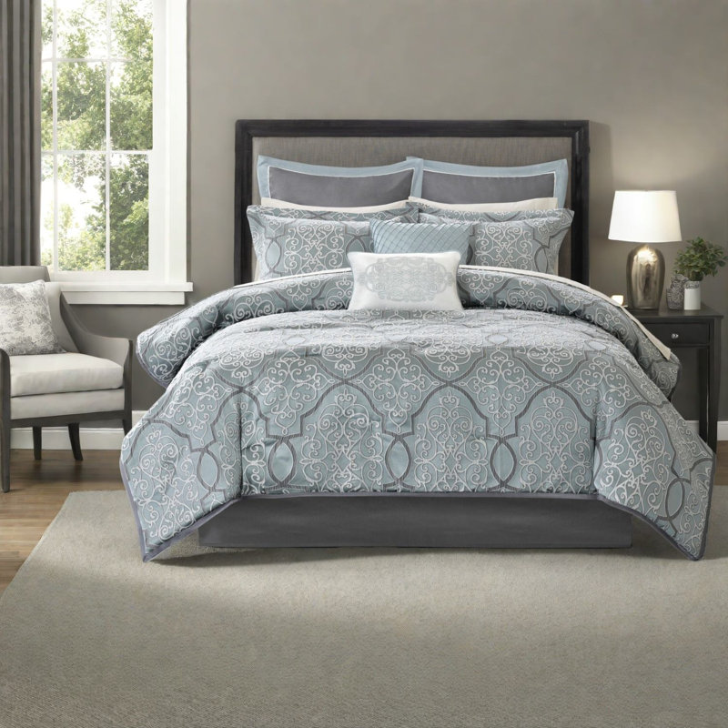 Ensemble de literie de luxe 12 pièces, coton très grand confort moderne californien