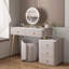 Makeup Vanity with Light mirror,5 drawers,1 chair-1288755161