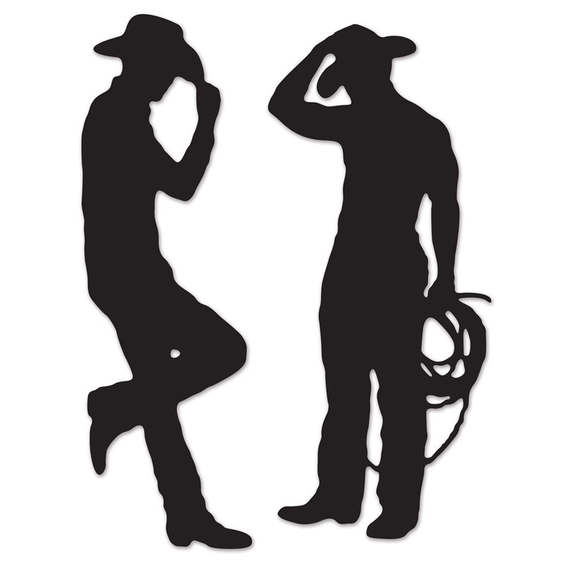 Cowboy Silhouettes - 35" & 37" - Pack of 12