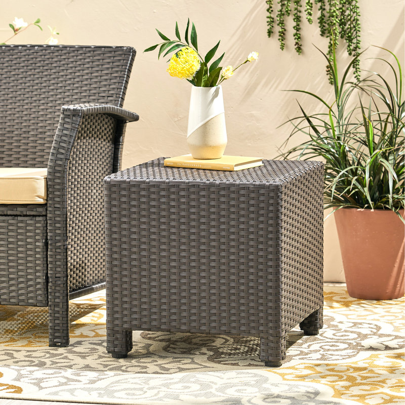 Table d'appoint - Table basse polyvalente cubique en brun foncé, 18 po x 18 po x 18 po, aucun assemblage requis pour faciliter l'utilisation, 18 po x 18 po x 18 po, commodité