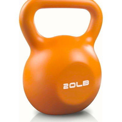 Ensemble de 20 lb Kettlebell, appareil de musculation Kettlebells pour les femmes, cloche de bouilloire enduite de vinyle pour l'équipement de musculation à la maison, poids de poignée large et confortable