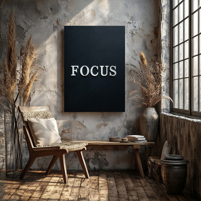 Canvas A Minimalist Design Featuring A Stark Black Background That Creates Wall Art A Dramatic Contrast With The Bold White Text Canvas Wall Art